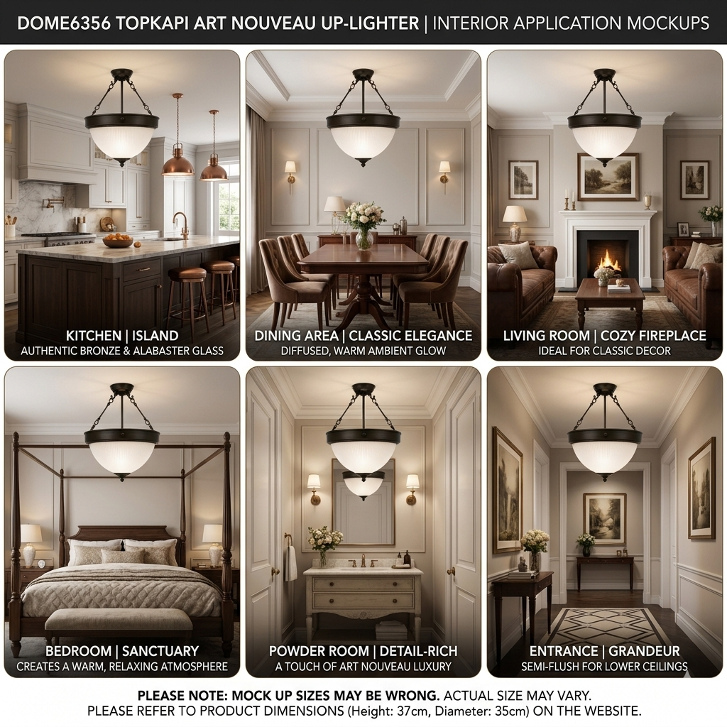 The Prismatic Dome Uplighter Ceiling Light