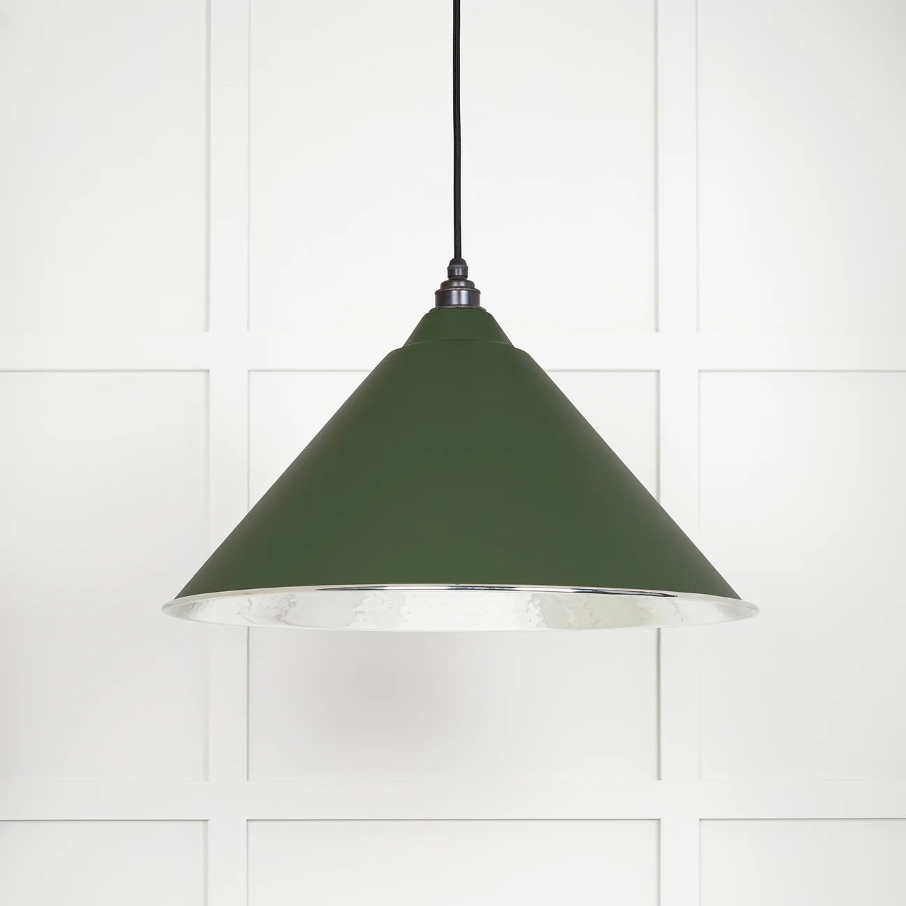 Hammered Nickel Hockley Pendant Heath