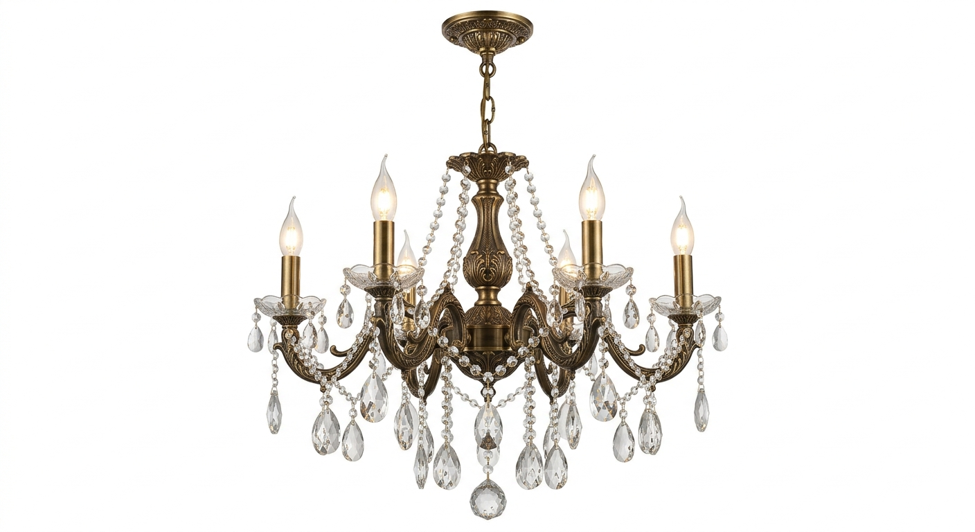 Aethelred 6-Light Traditional Crystal Chandelier