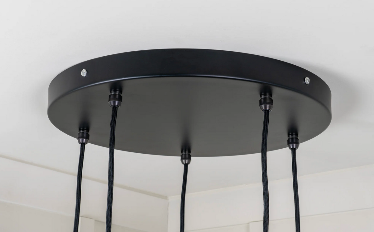 Smooth Nickel Flora Cluster Pendant Bluff Ceiling Light