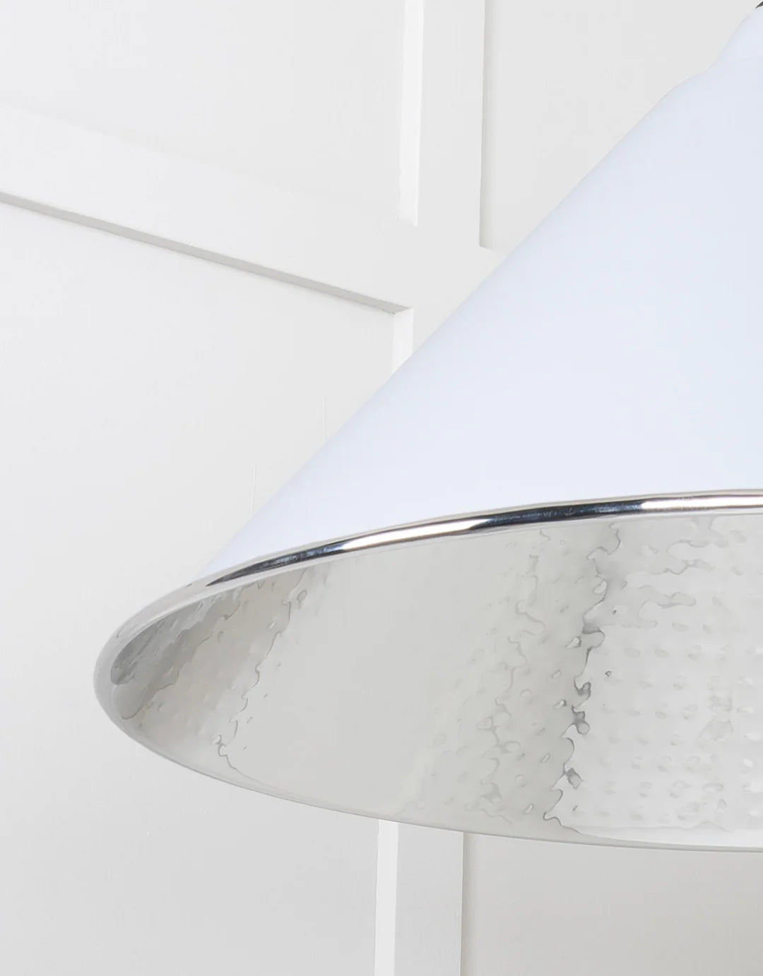 Hammered Nickel Hockley Pendant Birch