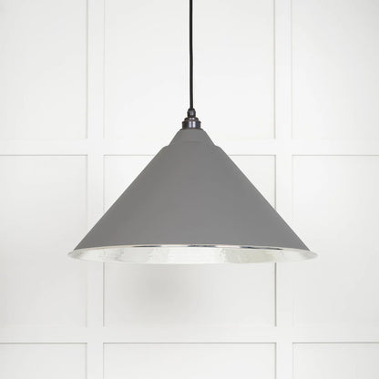 Hammered Nickel Hockley Pendant Bluff