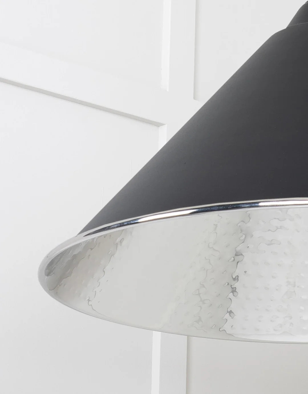 Hammered Nickel Hockley Pendant Elan Black