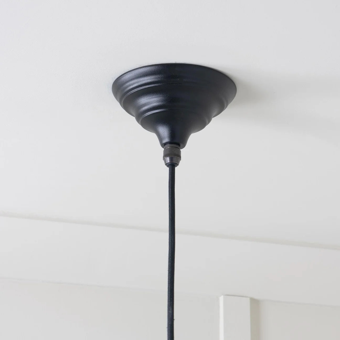 Hammered Nickel Hockley Pendant Elan Black