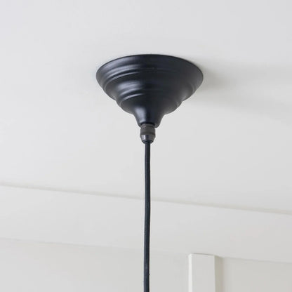 Hammered Nickel Hockley Pendant Elan Black