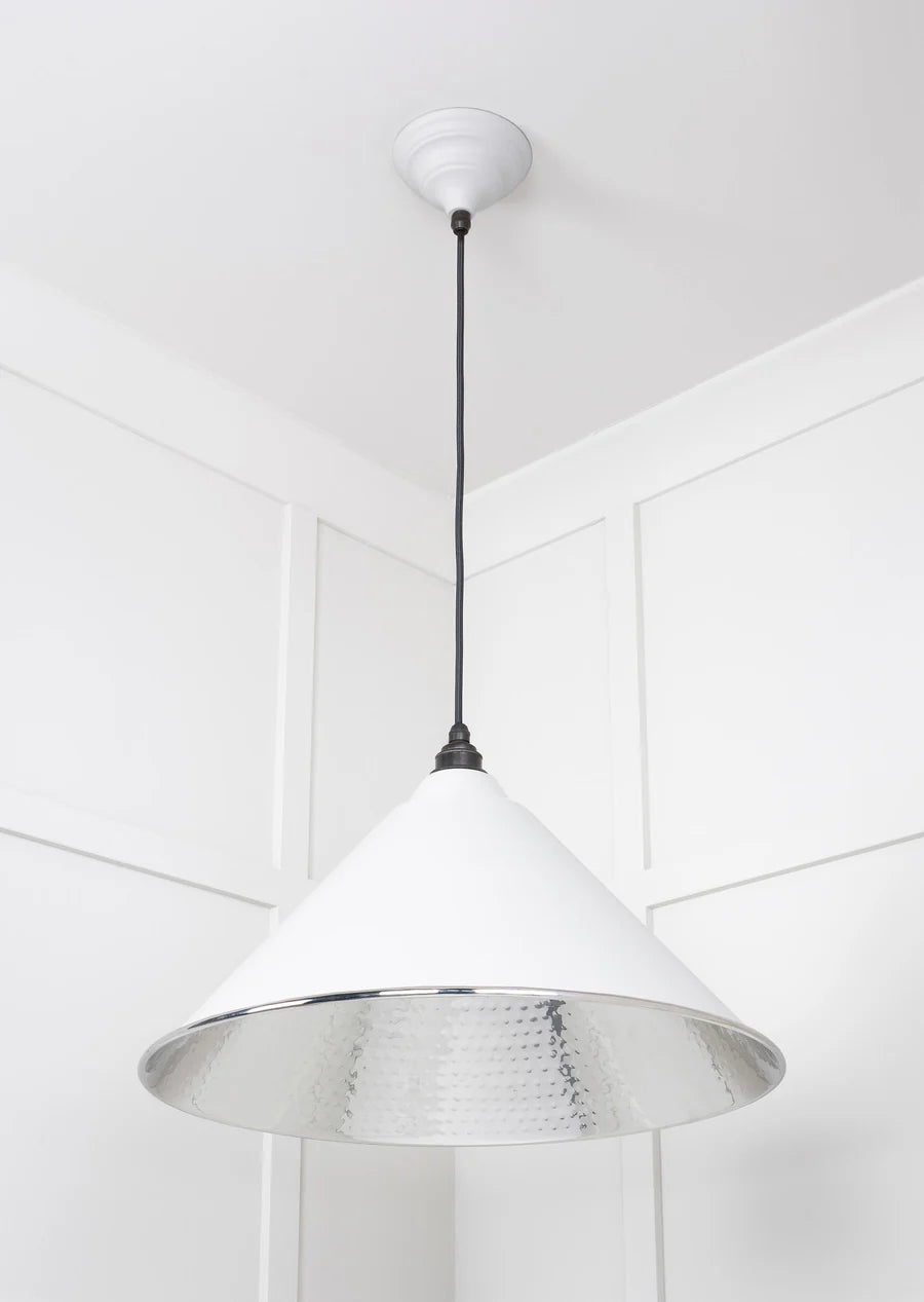 Hammered Nickel Hockley Pendant Flock