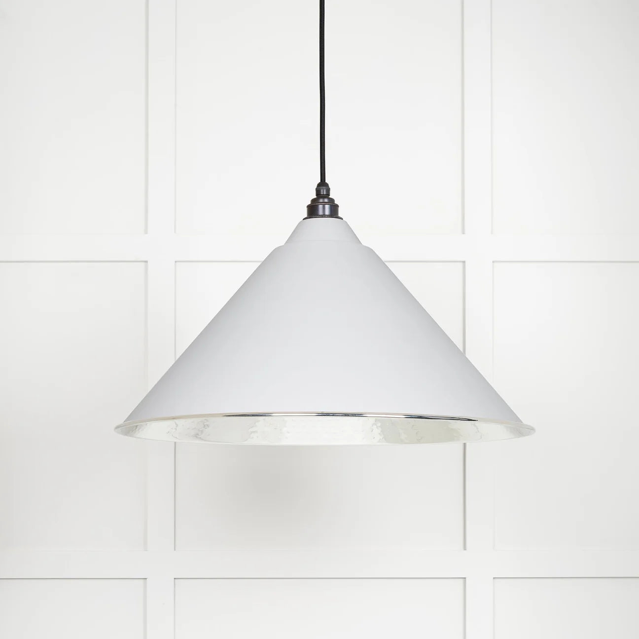 Hammered Nickel Hockley Pendant Flock