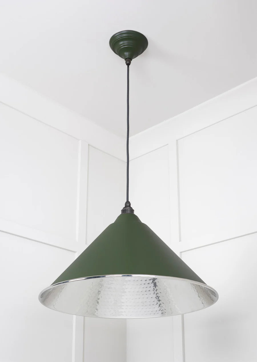 Hammered Nickel Hockley Pendant Heath