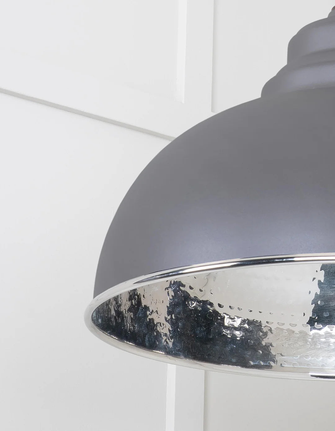 Hammered Nickel Harborne Pendant Bluff