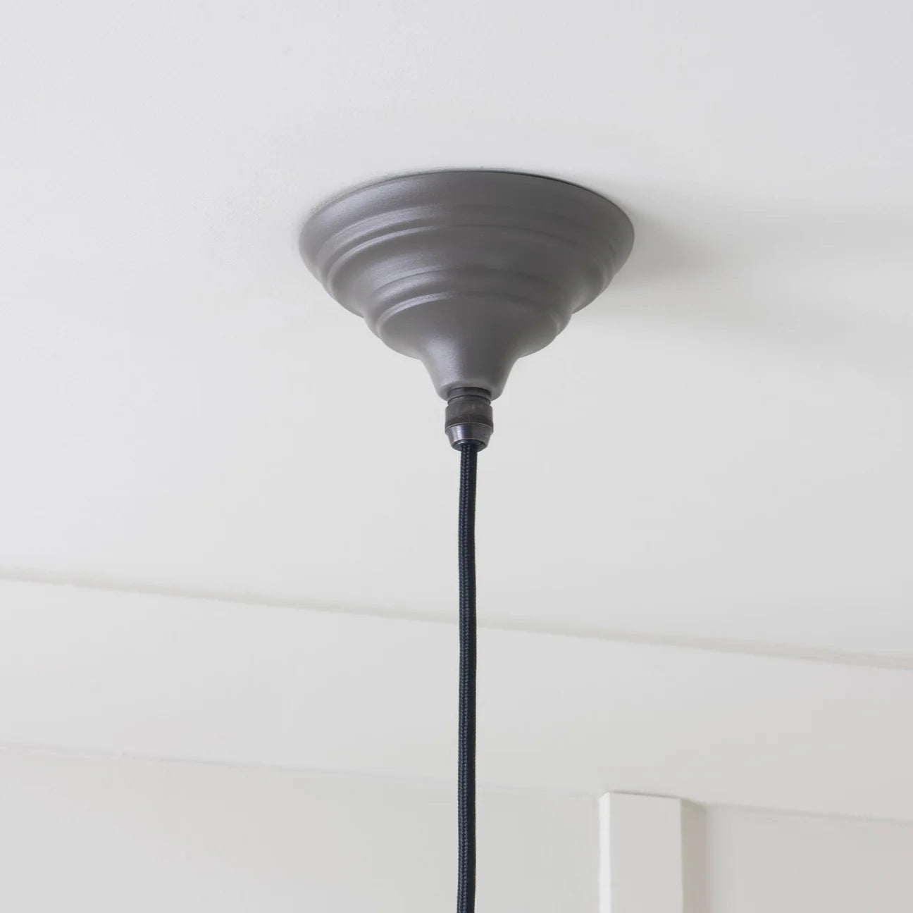 Hammered Nickel Harborne Pendant Bluff
