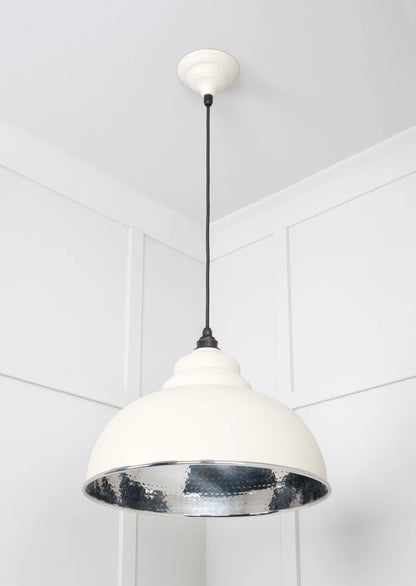 Hammered Nickel Harborne Pendant Teasel