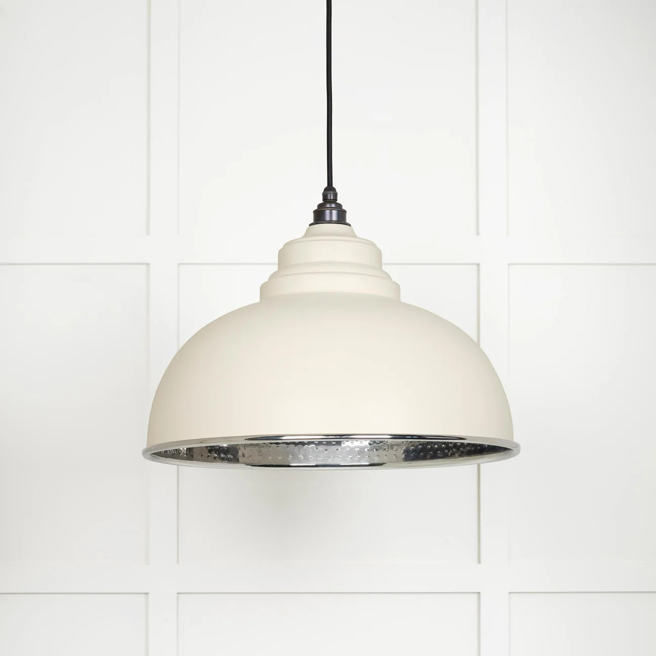 Hammered Nickel Harborne Pendant Teasel
