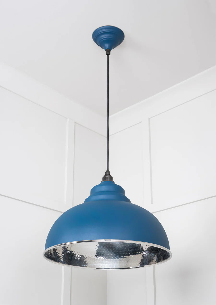 Hammered Nickel Harborne Pendant Upstream