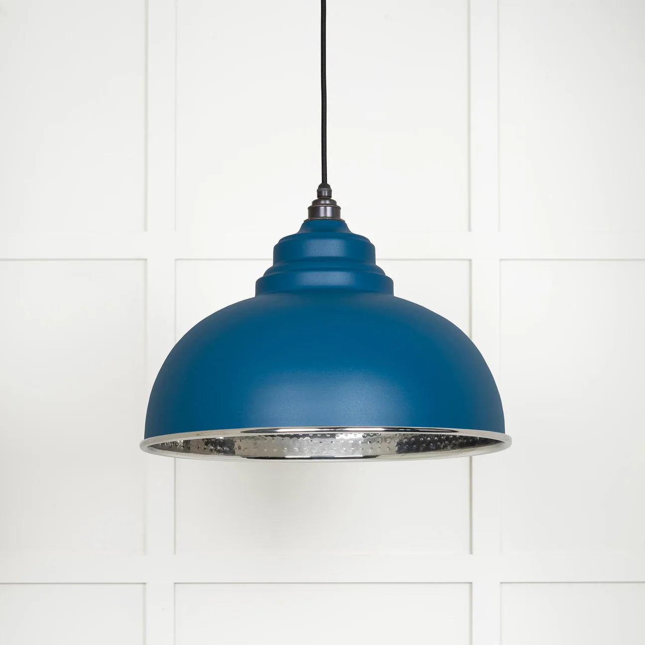 Hammered Nickel Harborne Pendant Upstream