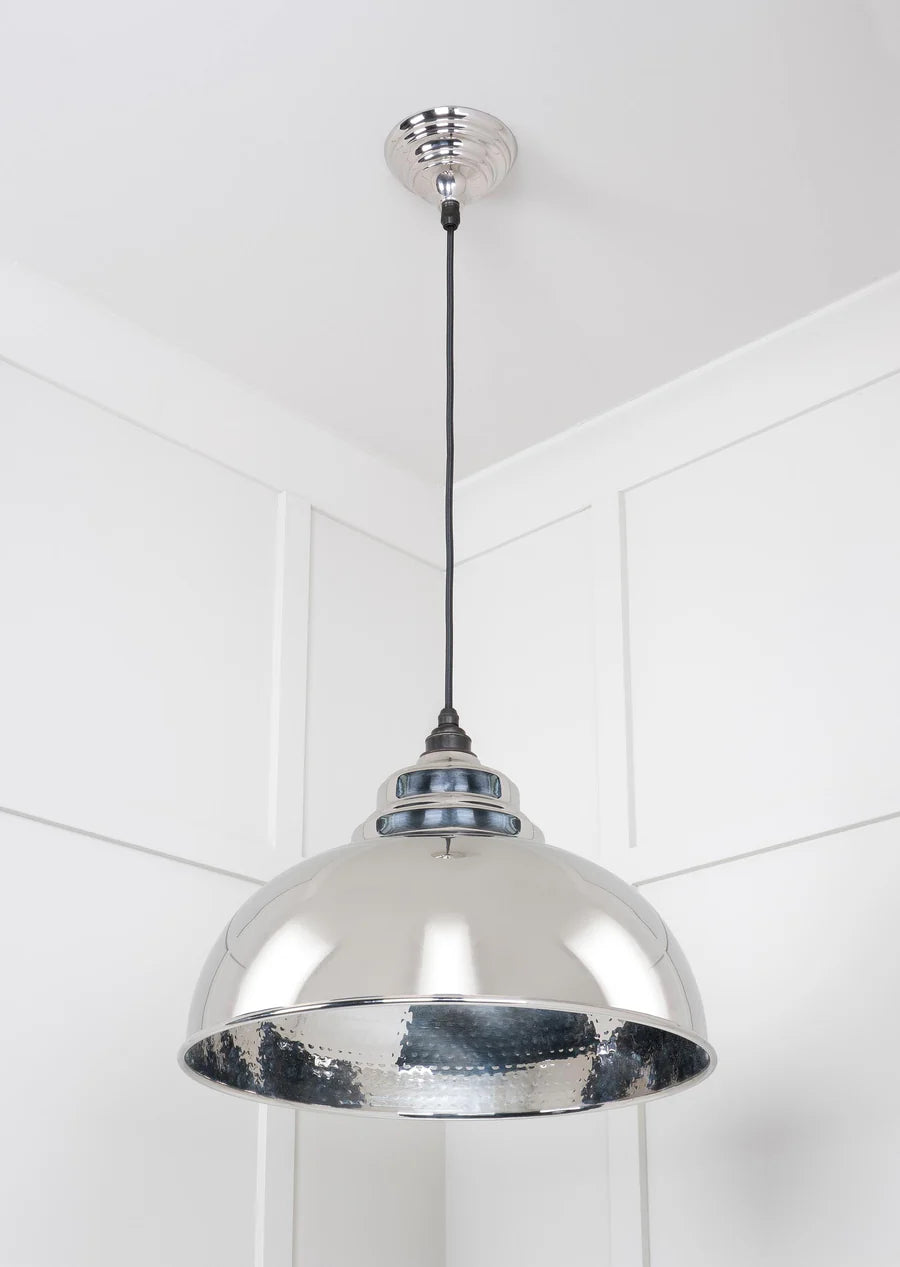Hammered Nickel Harborne Pendant Bare