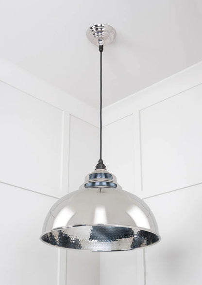 Hammered Nickel Harborne Pendant Bare