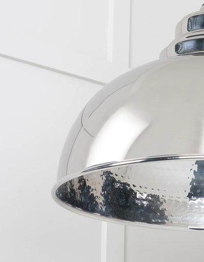 Hammered Nickel Harborne Pendant Bare