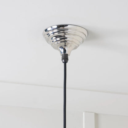 Hammered Nickel Harborne Pendant Bare