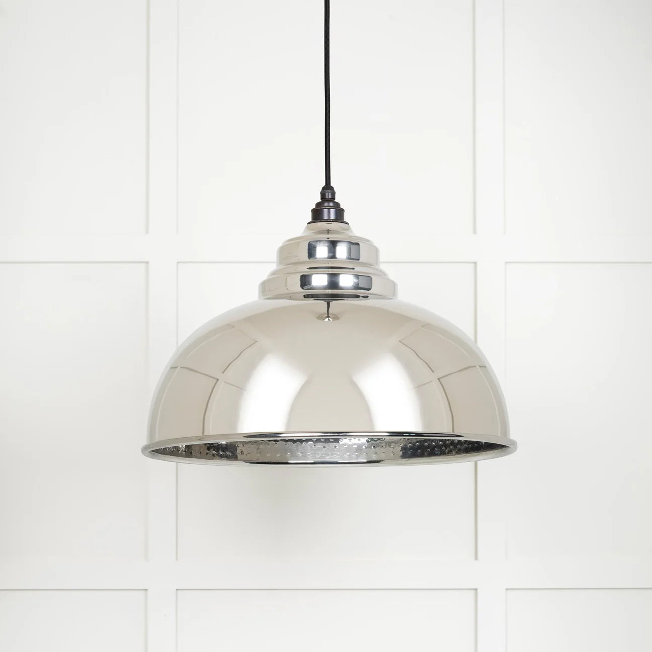 Hammered Nickel Harborne Pendant Bare