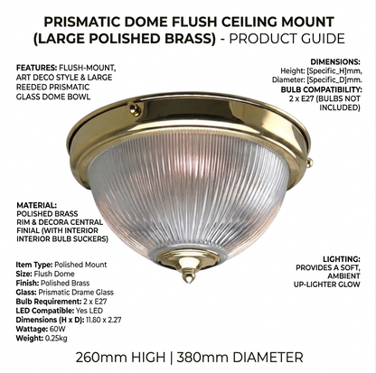 The Prismatic Dome Flush Mount Ceiling Light