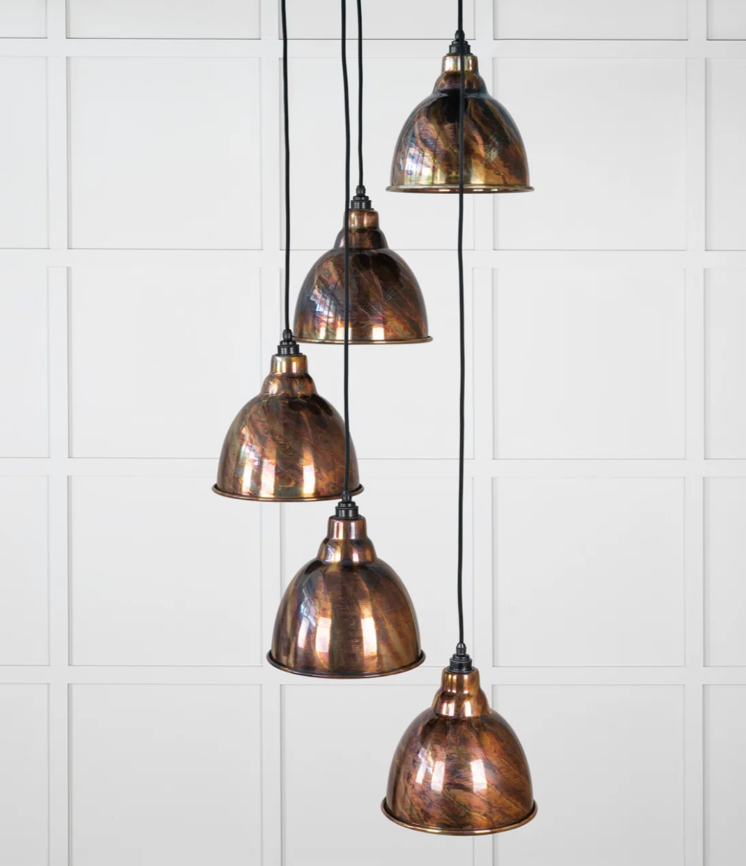 Aged Brass Brindley Cluster Pendant Ceiling Light