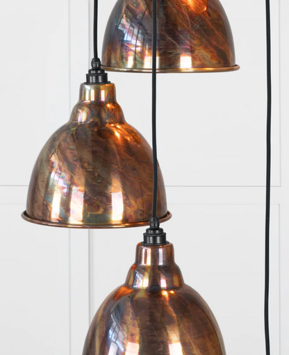 Aged Brass Brindley Cluster Pendant Ceiling Light