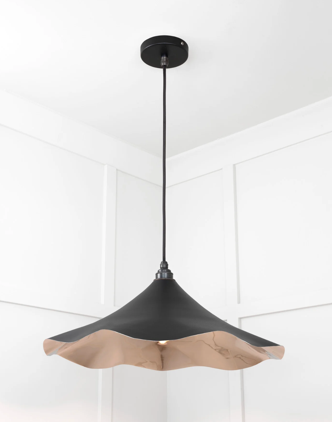 Smooth Nickel Flora Pendant Elan Black Ceiling Light