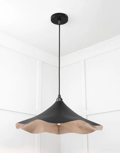 Smooth Nickel Flora Pendant Elan Black Ceiling Light