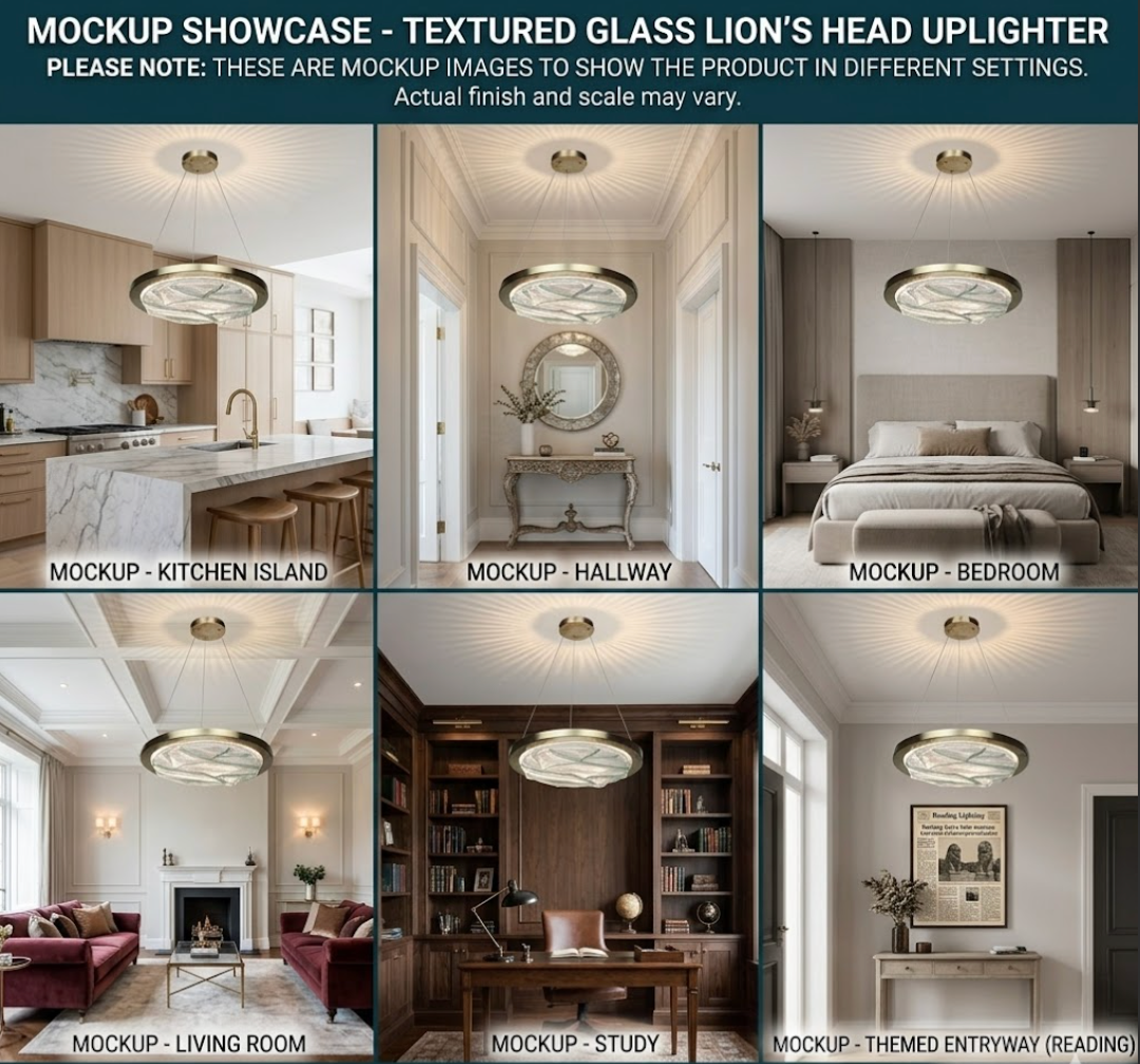 The Sculpted Textured Glass Uplighter