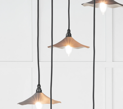 Smooth Nickel Flora Cluster Pendant Bluff Ceiling Light