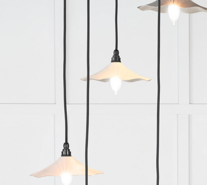 Smooth Nickel Flora Cluster Pendant Teasel Ceiling Light