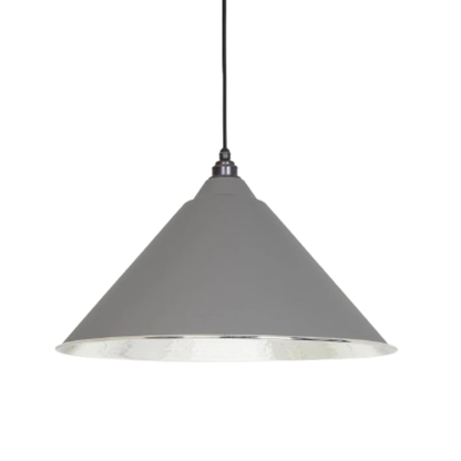 Hammered Nickel Hockley Pendant Bluff