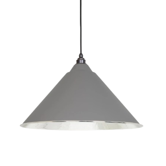 Hammered Nickel Hockley Pendant Bluff