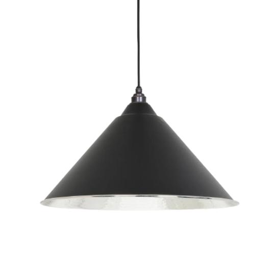 Hammered Nickel Hockley Pendant Elan Black