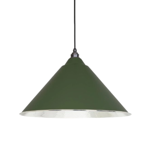 Hammered Nickel Hockley Pendant Heath