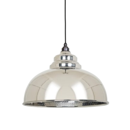Hammered Nickel Harborne Pendant Bare