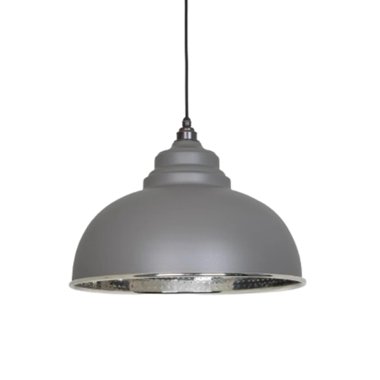 Hammered Nickel Harborne Pendant Bluff