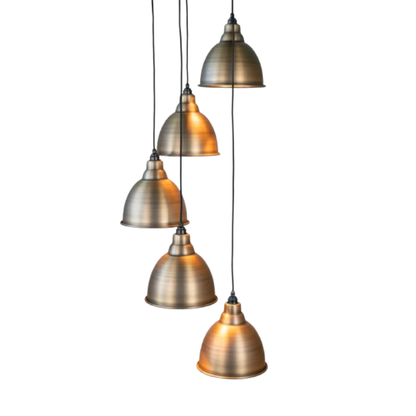 Aged Brass Brindley Cluster Pendant Ceiling Light