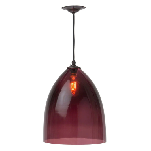 The Aubergine Havana Large Glass Pendant Light