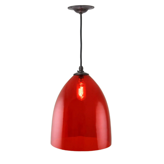 The Burnt Orange Havana Large Glass Pendant Light
