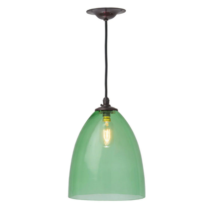 The Vintage Green Havana Large Glass Pendant Light