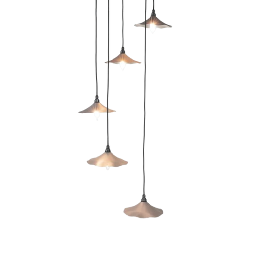 Smooth Nickel Flora Cluster Pendant Bluff Ceiling Light