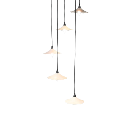 Smooth Nickel Flora Cluster Pendant Teasel Ceiling Light